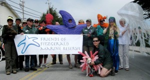 Photo of FFMR volunteers who marched in Half Moon Bay's 2011 July 4th parade.